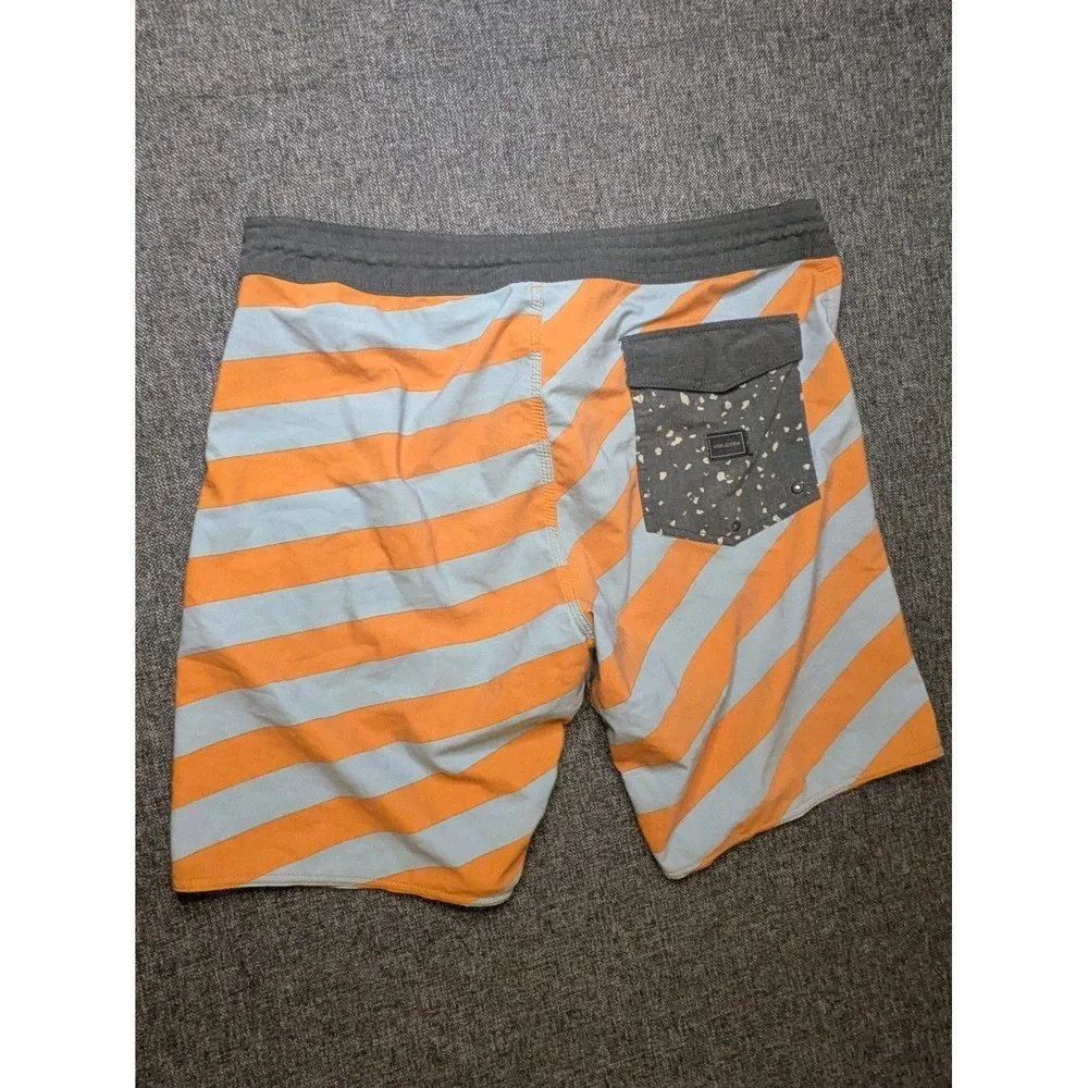 Volcom Board Swim Shorts Mens 36 Stone Surf Beach‎ Trunks Colorful Striped Y2K